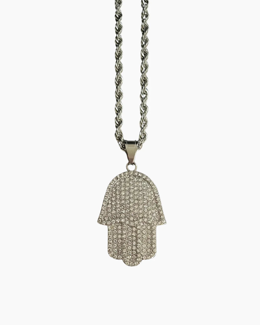 HAMSA HAND CHAIN - SILVER