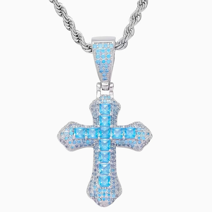 BLUE CROSS CHAIN - SILVER